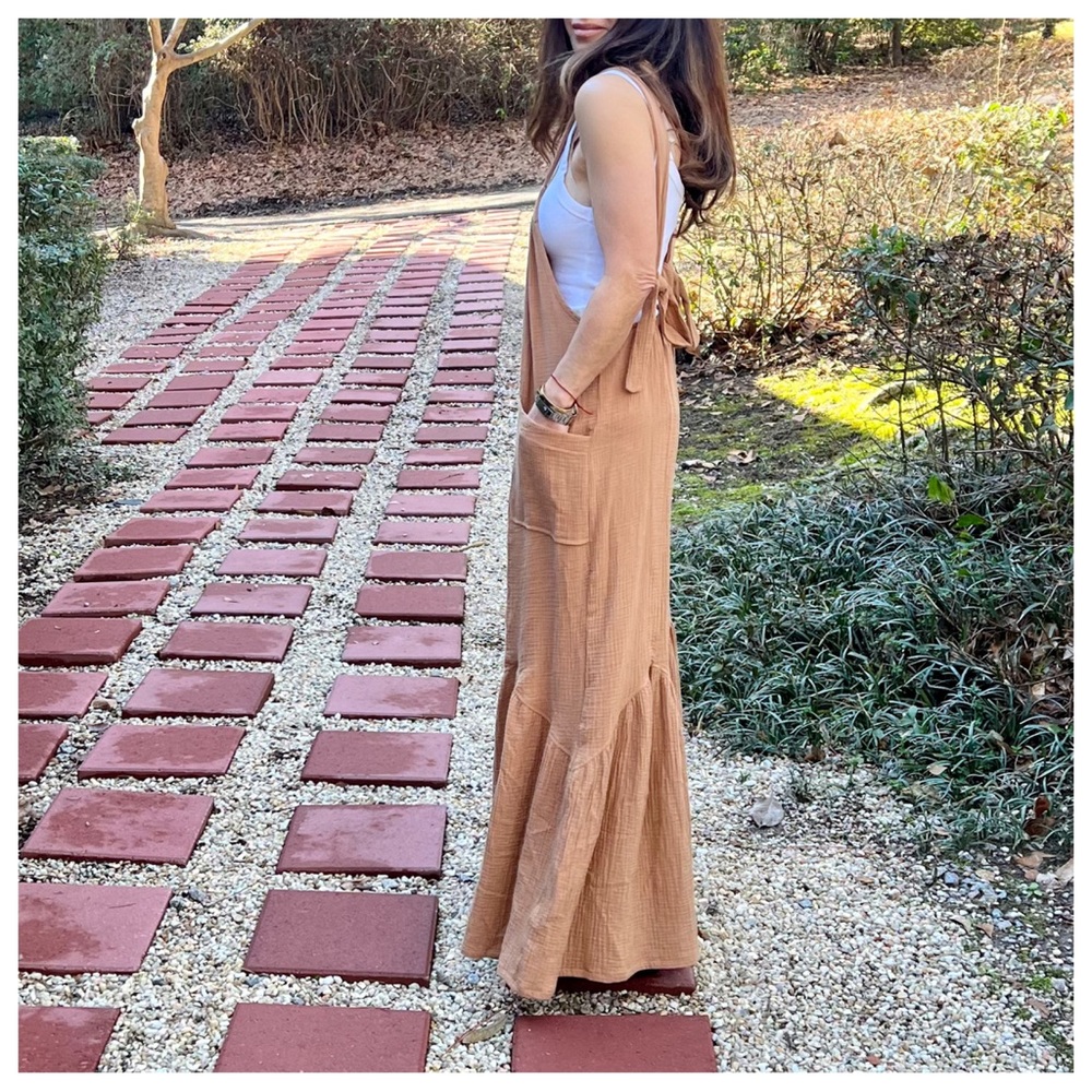 08 Boho -Cotton gauze solid fabric Wide leg
Jumpsuit - Picture 7 of 8